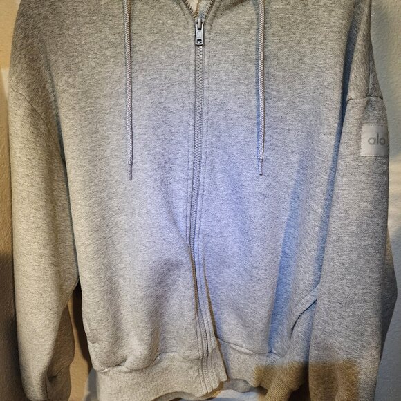 Alo Yoga Full Zip Hoodie Grey - Picture 1 of 5